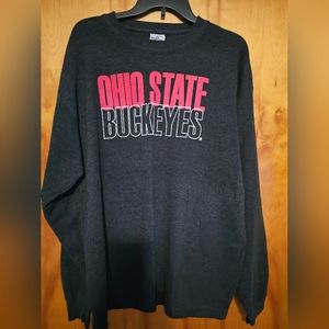 Mens Vintage OHIO STATE BUCKEYES black long sleeve thermal.
